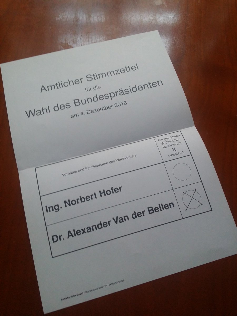 Did it! #bpw16 #vdb #VanDerBellen für #Oesterreich