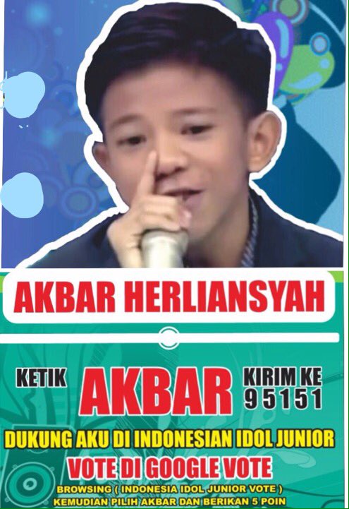 AkbarIdolJr's tweet photo. Vote...vote...vote..terus yaaa😉🙏 https://t.co/zTLkmPsjMc