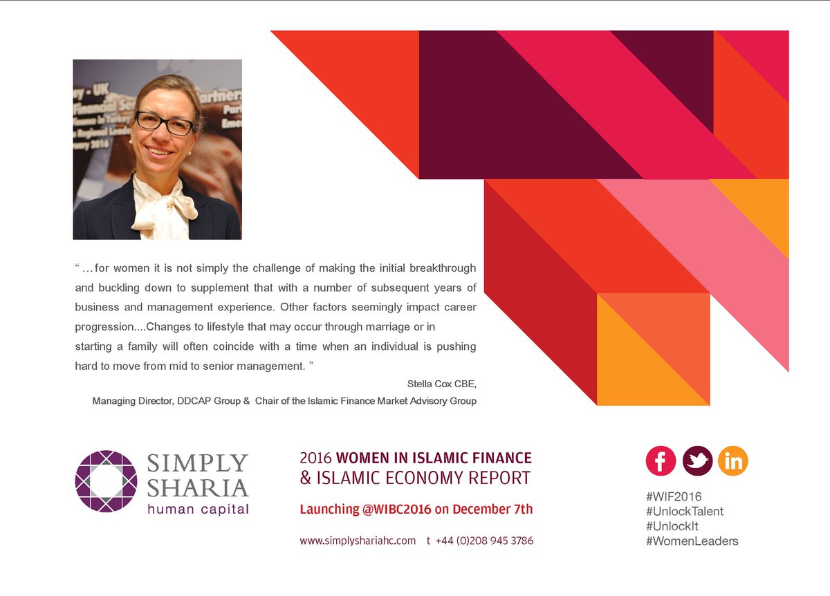 SSHC_UK's tweet image. #WIF2016 thought-leader Stella Cox of #DDCAP on the challenges impacting career progression for #women #leadership #IslamicFinance @WIBC2016