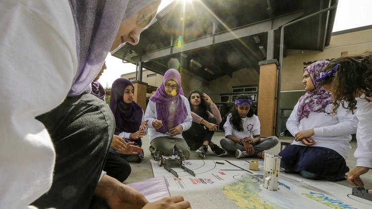 latimes's tweet image. This Muslim teen has her own way of protesting the election — winning robotics competitions lat.ms/2gBDWdb