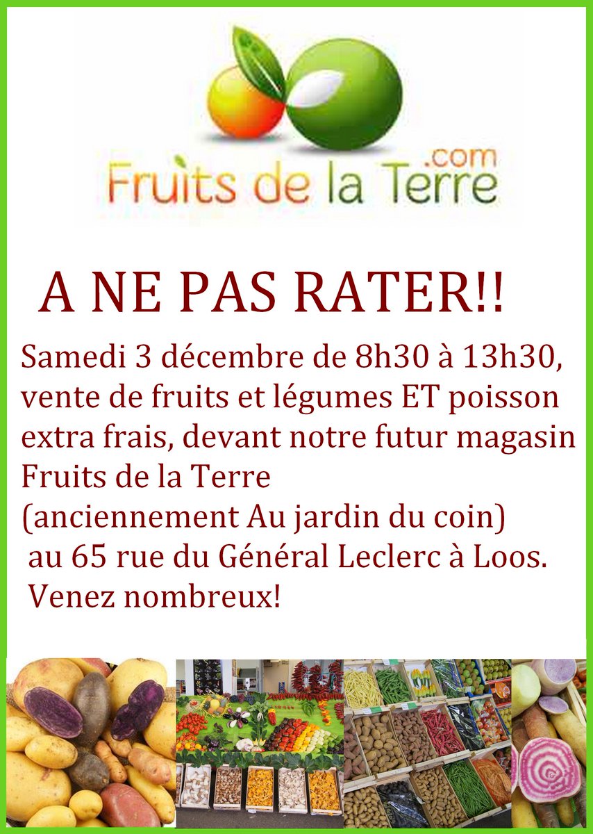 ContactFdt's tweet photo. #loos #fruits #légumes #poisson #vente #marché #fruitsdelaterre #qualité https://t.co/5HAebHvXep