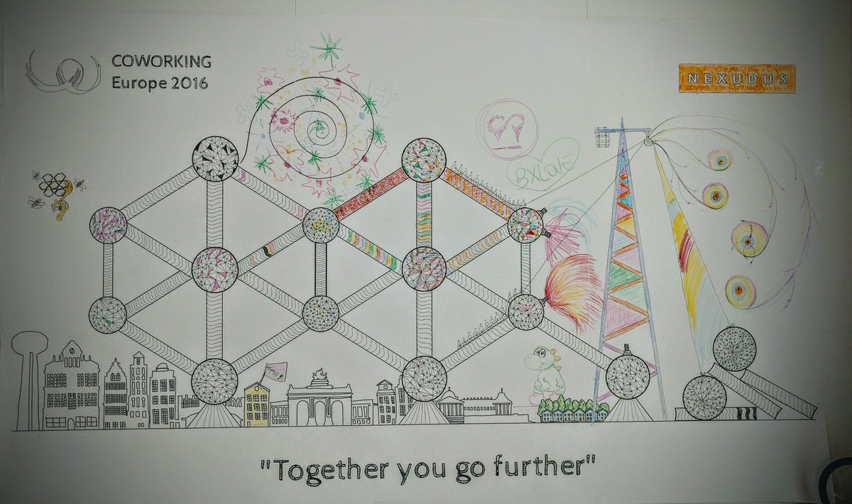 Nexudus's tweet photo. Almost there! Ready for the 2nd conference day. Make sure you help us complete this year's #colorworking poster. #cwe16 #nexudus https://t.co/xxROaLbzn0