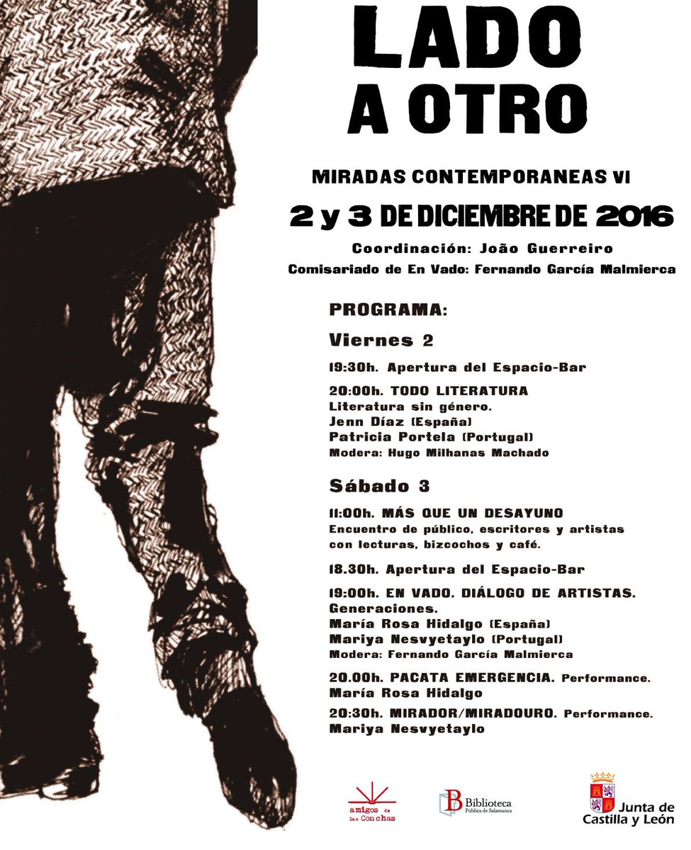 De un lado a otro:Miradas contemporánea entre España y Portugal. ¡¡Preparad vuestras agendas para el fin de semana!! bit.ly/2gDi9R7