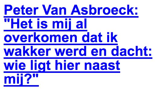 Zat je in de auto en was het een fietser?