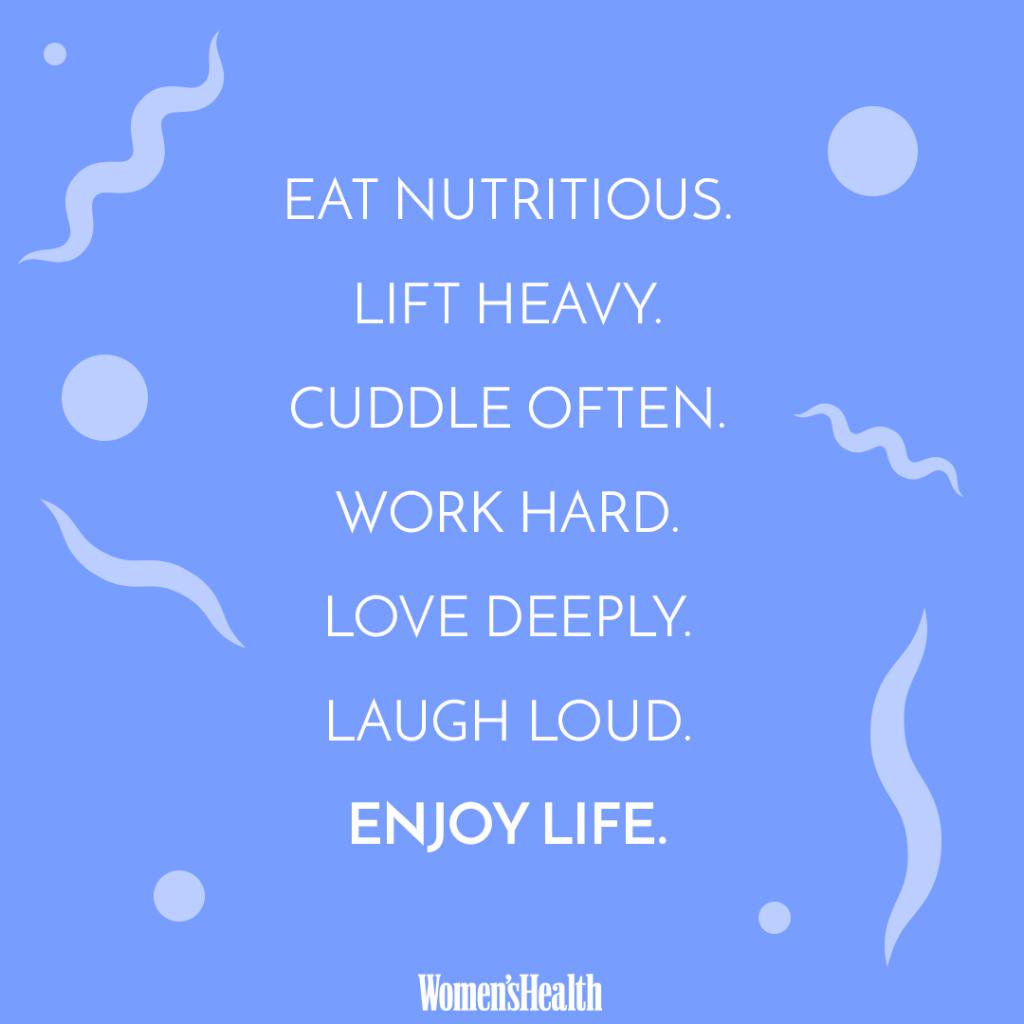 WomensHealthMag's tweet photo. Words to live by: https://t.co/clbax0MXxG