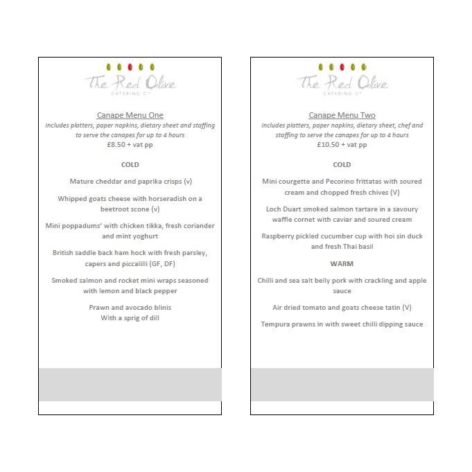 Celebrate Christmas with a canapé reception! Contact chef@theredolive.co.uk #canapereception #corporate #christmasparty #catering #event