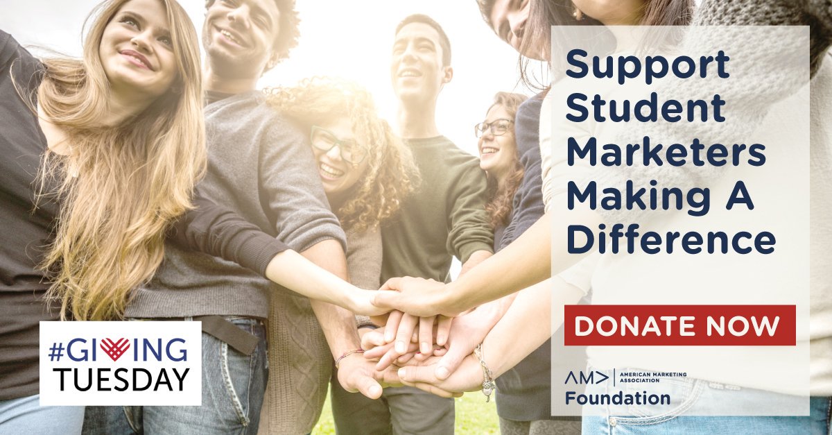 Support your fellow marketing peers and give to the AMA Foundation today! ama.org/GivingTuesday #GivingTuesday