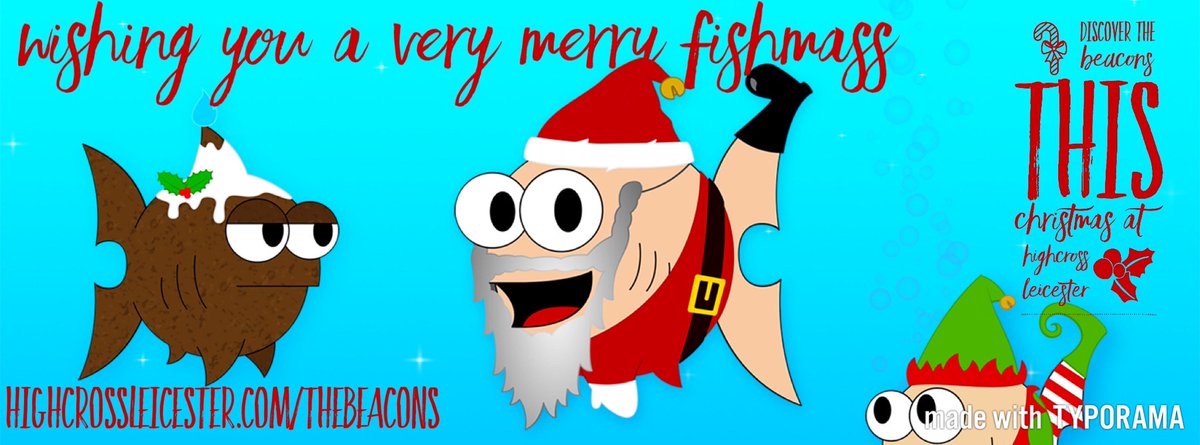 wotspace's tweet photo. Here's wishing you 'A Very Merry #Fishmass' from #TheBeacons @Highcross huge thanks to @terapixl @andrewleeke @CMleicester #Leicester https://t.co/EbBNlzi8bB
