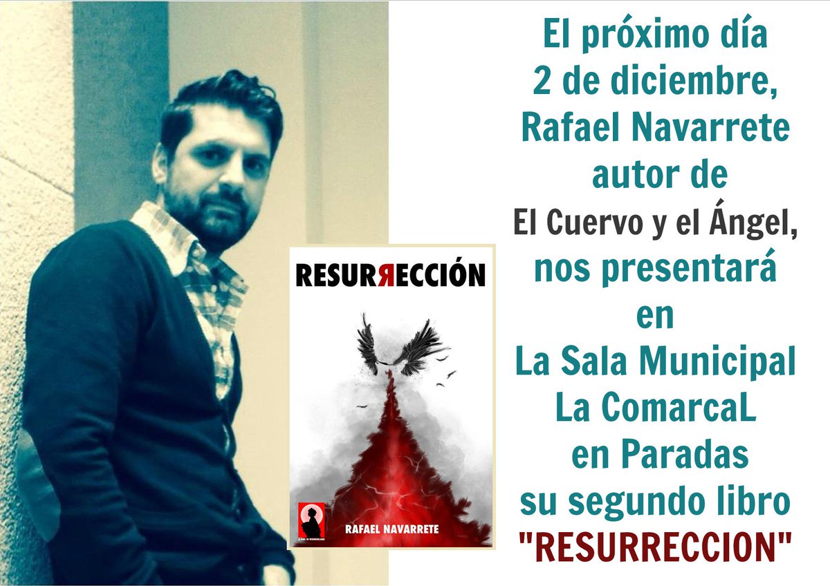 MARCANDALUCIA's tweet photo. Sólo faltan 3 días para la presentación del libro de Rafa Navarrete ... ¿Te lo vas a perder? @Aytoparadas @Dipusevi #1libro #Resurreccion https://t.co/OfuiTaSVyn