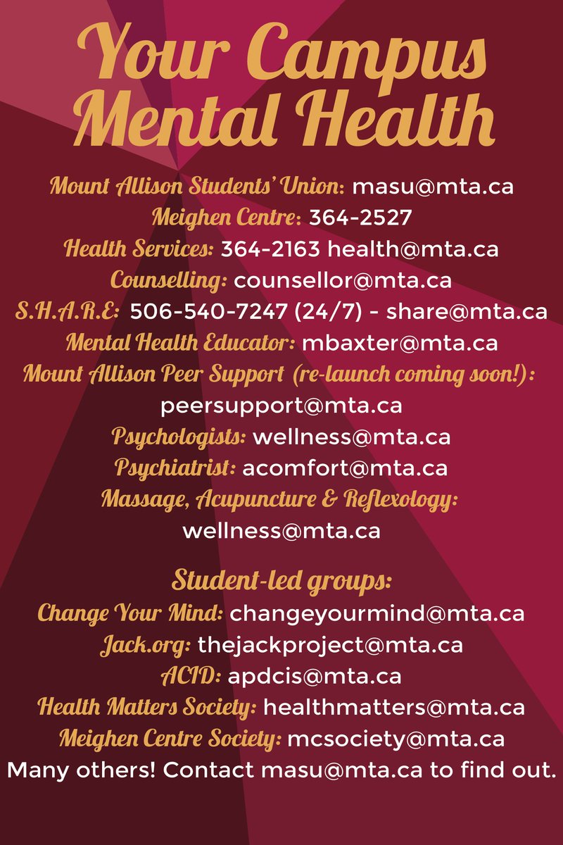 MtAmentalhealth's tweet image. Feeling stressed out about exams? Don’t know where to turn for support? Check out “Your Campus Mental Health” for more info.