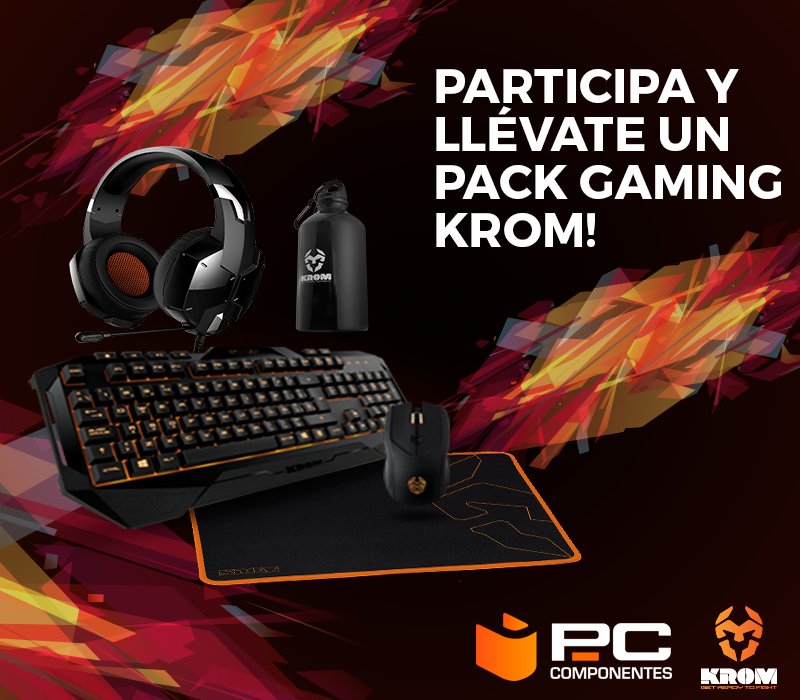 pccomponentes's tweet image. ¿Todavía no has participado?RT+Follow y comenta con #PcComponentesMola y llévate uno de los 3 packs gaming @Krom_Gaming_