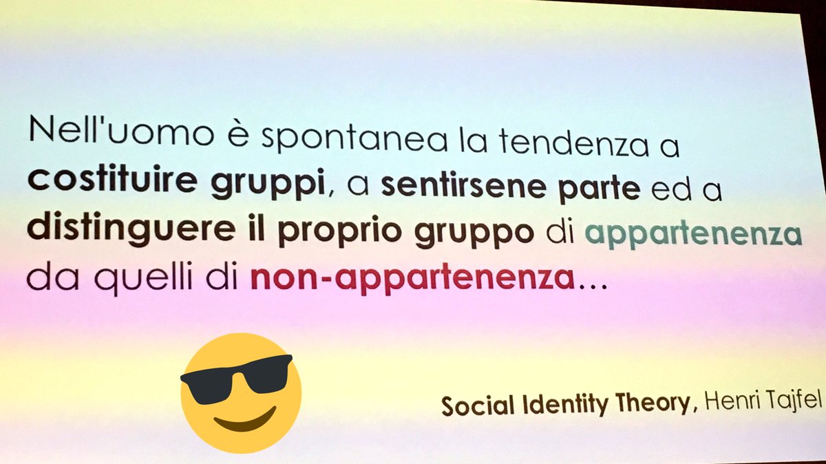 ElyPinktrotter's tweet photo. Spontanea tendenza a costituire #gruppi #appartenenza #influencermarketing #IabForum2016 #Iab #Iab2016 https://t.co/LdIsL6OELF