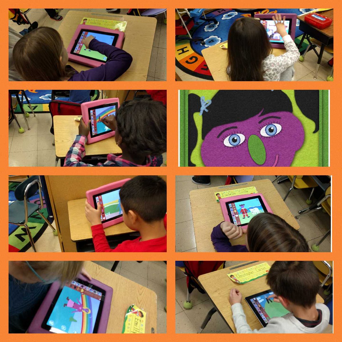 Mrs. Fanner's students creating scenes with the Felt Board app! <a href="/dmfanner/">Donna</a> <a href="/NavesinkSchool/">Navesink School</a> @MTPSPride