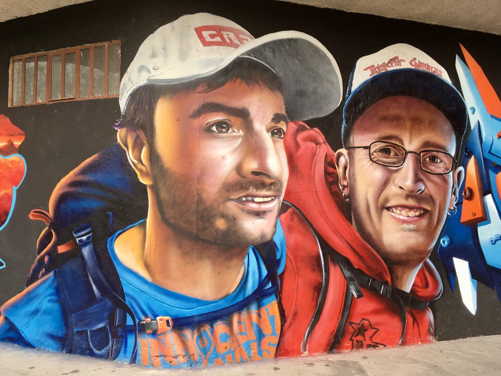 hermanospou's tweet photo. El Graffiti ha quedado fenomenal!! @thenorthface @redbullESP @Petzl @LaSportivaSpain @AirEuropa @vertic_es @marca https://t.co/Y8FdcBIBCW