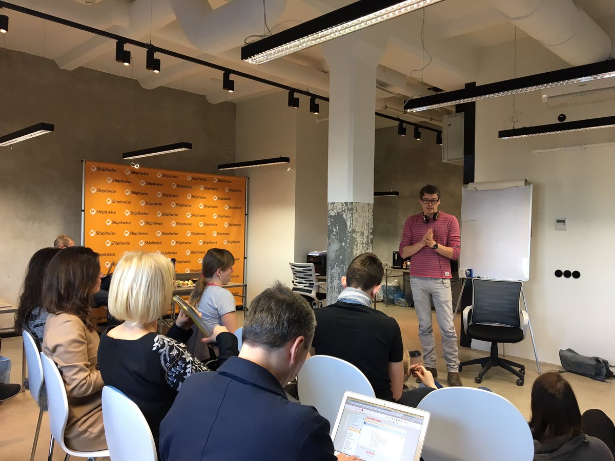 ReelikaM's tweet photo. #Customerservice talk @Shipitwise office by Jorma Laiapea from @TransferWise. https://t.co/iantAC8hVa