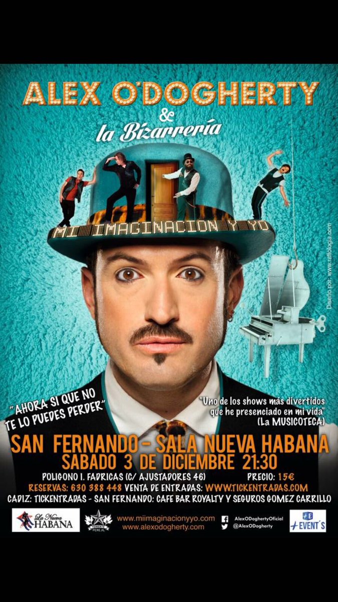 MasEventss's tweet photo. @AlexODogherty finaliza su gira en su tierra, en San Fernando... ¿Te lo vas a perder? COMPRA YA TÚ ENTRADA O RESÉRVALA EN EL 635 930 910 https://t.co/oMwjlapauY