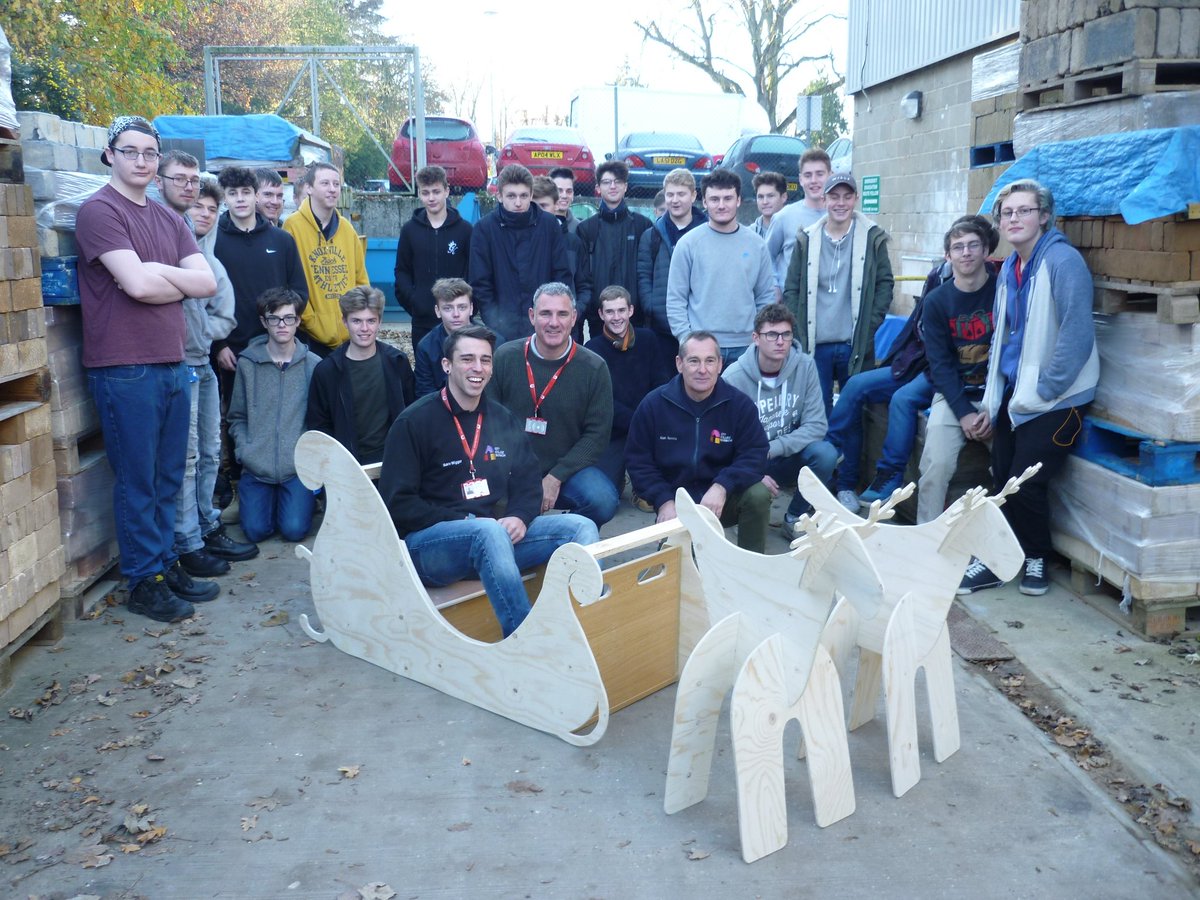 CCNConstruction's tweet image. Santa's Sleigh made a quick vist to @norwichcollege made by 1st year Carpentry Students. It has been seen flying off to the College Nursery.