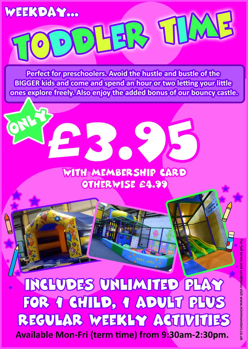 MiniMonsterz's tweet image. Just a few of our many fantastic money saving offers!!! Remember it's always cheaper with your FREE membership card!