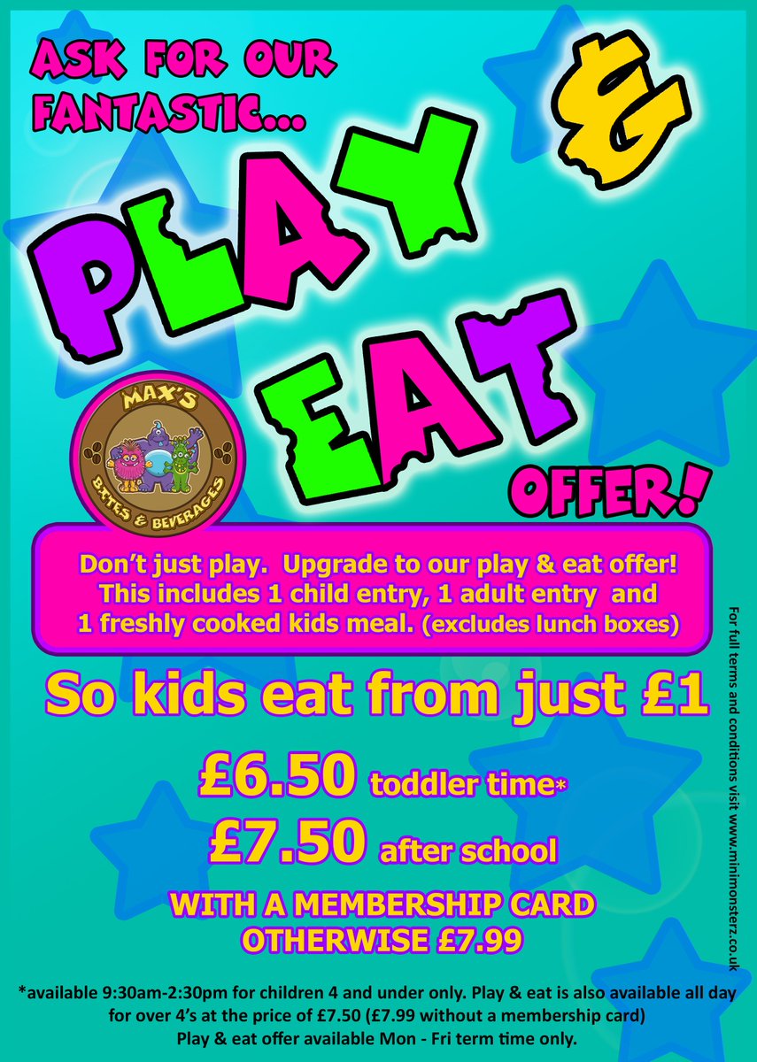 MiniMonsterz's tweet image. Just a few of our many fantastic money saving offers!!! Remember it's always cheaper with your FREE membership card!