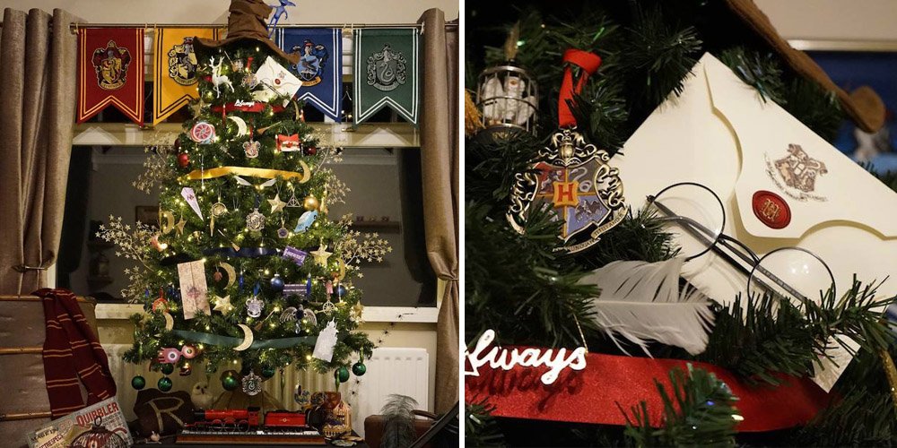 Bellesqa's tweet photo. GOALS: Deze Harry Potter kerstboom is echt fan-tas-tisch! https://t.co/7zERExF7CF https://t.co/XlRO8uB1WI