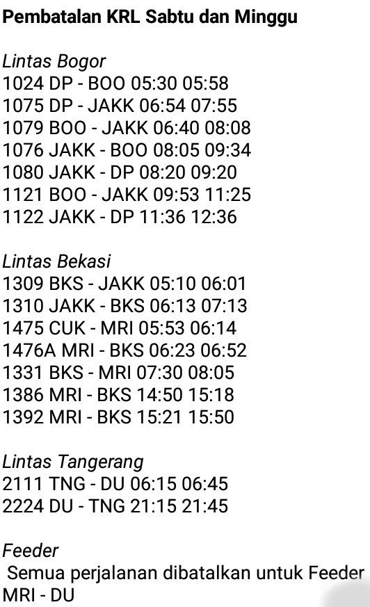 Buat yg perlu info pembatalan jadwal CL pada akhir pekan. Silahkan dilope-lope biar ga lupa.