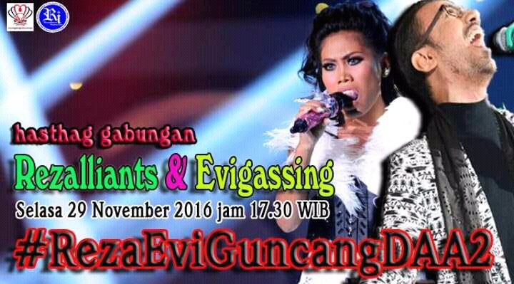 #RezaEviGuncangDAA2 
Yessss liat duet maut hari ini 
Semangat cinta