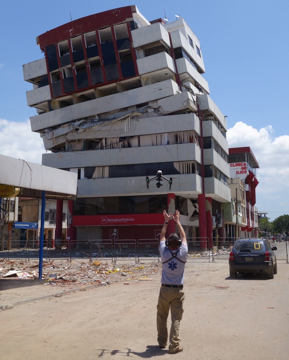 eu_echo's tweet photo. #Drone images helped decide whether it was safe to enter this building damaged by the earthquake in #Ecuador. https://t.co/9usSNup0vE https://t.co/gV5goW3uVl