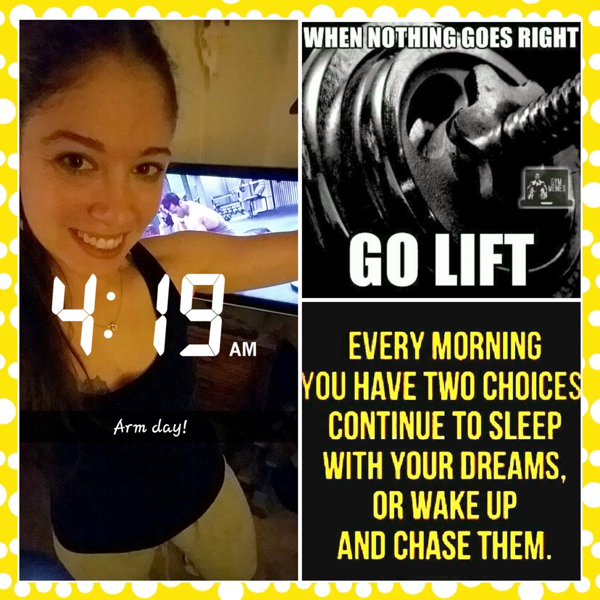 HarkinsC's tweet photo. I absolutely love waking up and lifting! https://t.co/qvSkHtg1cf