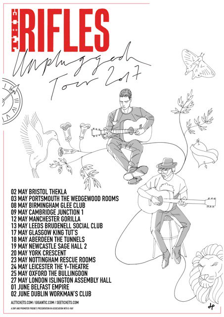 theriflesband's tweet photo. After the @TheBoogaloo sold out in record time, we decided to put a little 'Unplugged' tour on. More info here https://t.co/1ppYPFkZnD x https://t.co/sk0MBxvSlH