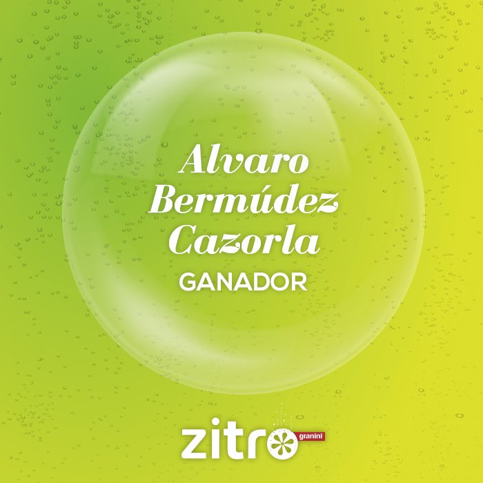 ZitroES's tweet photo. ¡Enhorabuena Alvaro Bermúdez Cazorla! Tú eres el ganador de nuestro último concurso. ¡Disfruta de tu pack #Zitro! 😜 https://t.co/GuOETMJOn3