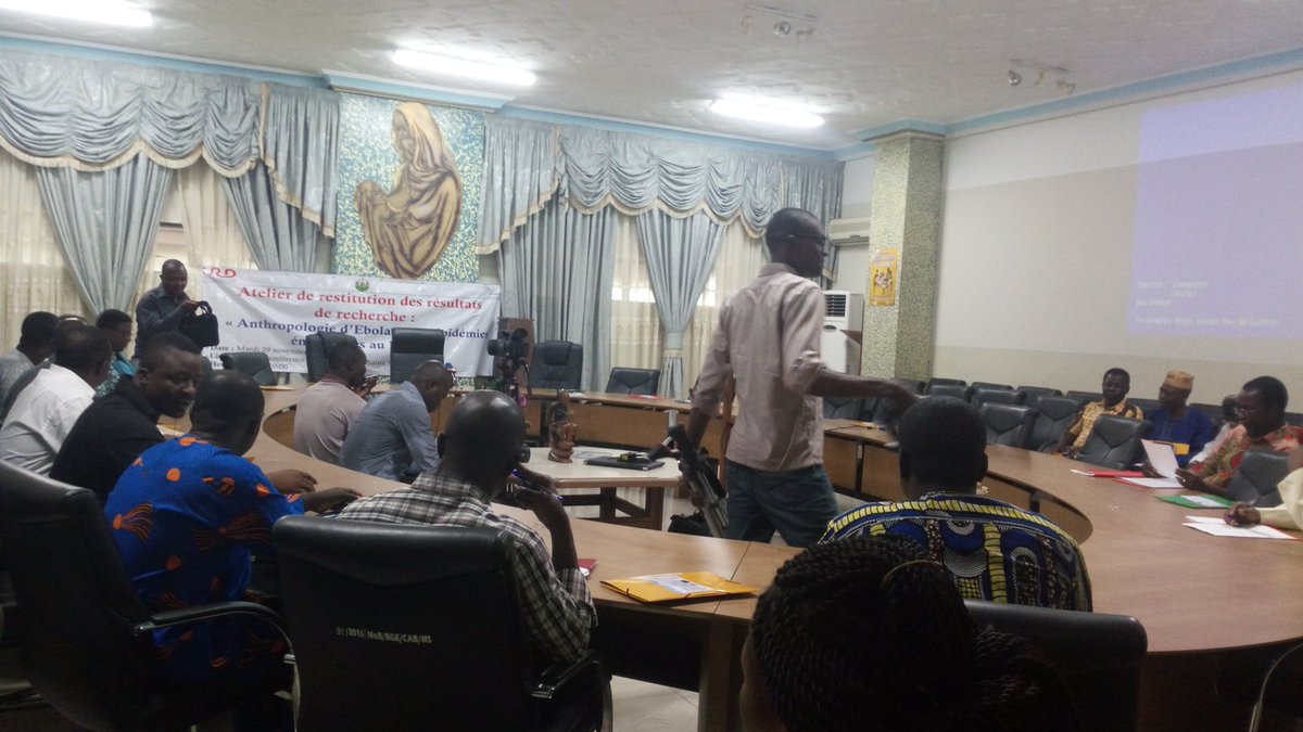 absaliou's tweet photo. Allocutions à l'ouverture de l'atelier de restitution des résultats de recherche prog #EbBen cc @ird_fr #wasexo #Team229 #MiVEGEC #UAC #fb https://t.co/X8nvCEKqdb
