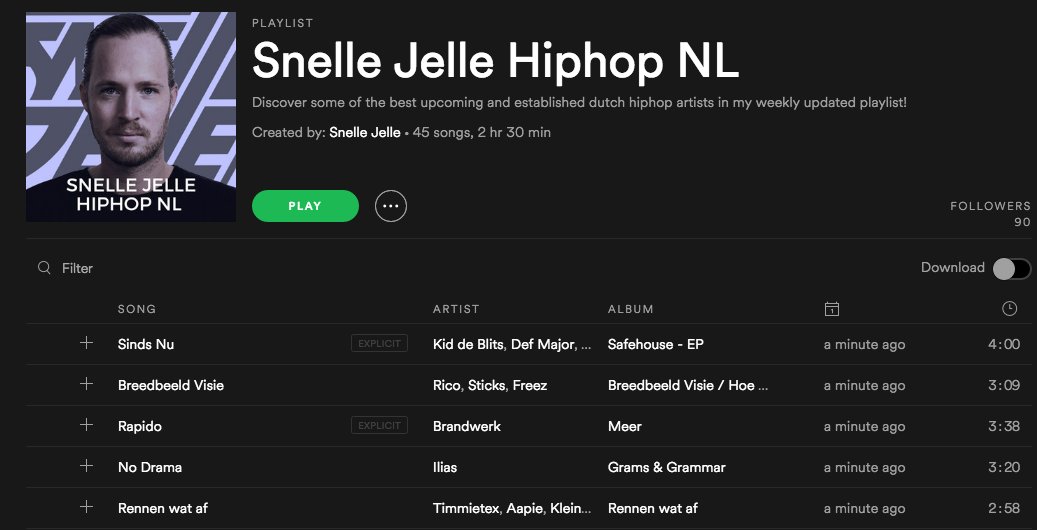 Updated HiphopNL w.  Kid de Blits, Def Major, Rico, Sticks, Freez, Brandwerk, Illias, Timmietex, Aapie &amp; Kleine Jay bit.ly/snellejellehip…