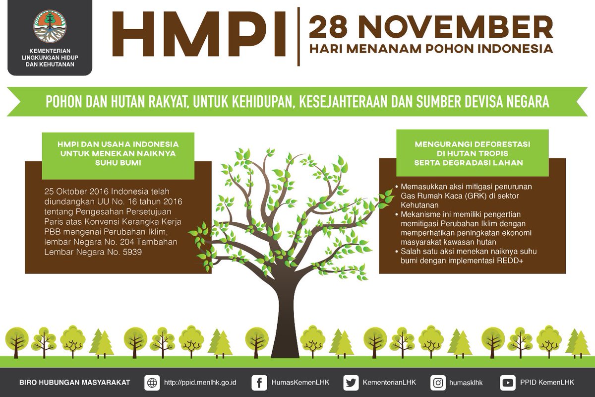 KemensetnegRI's tweet photo. 3. #HMPI2016 lahir dari Kepres No. 24 Tahun 2008 untuk membuat Indonesia #SadarPohon @KementerianLHK https://t.co/llJowrOjXn