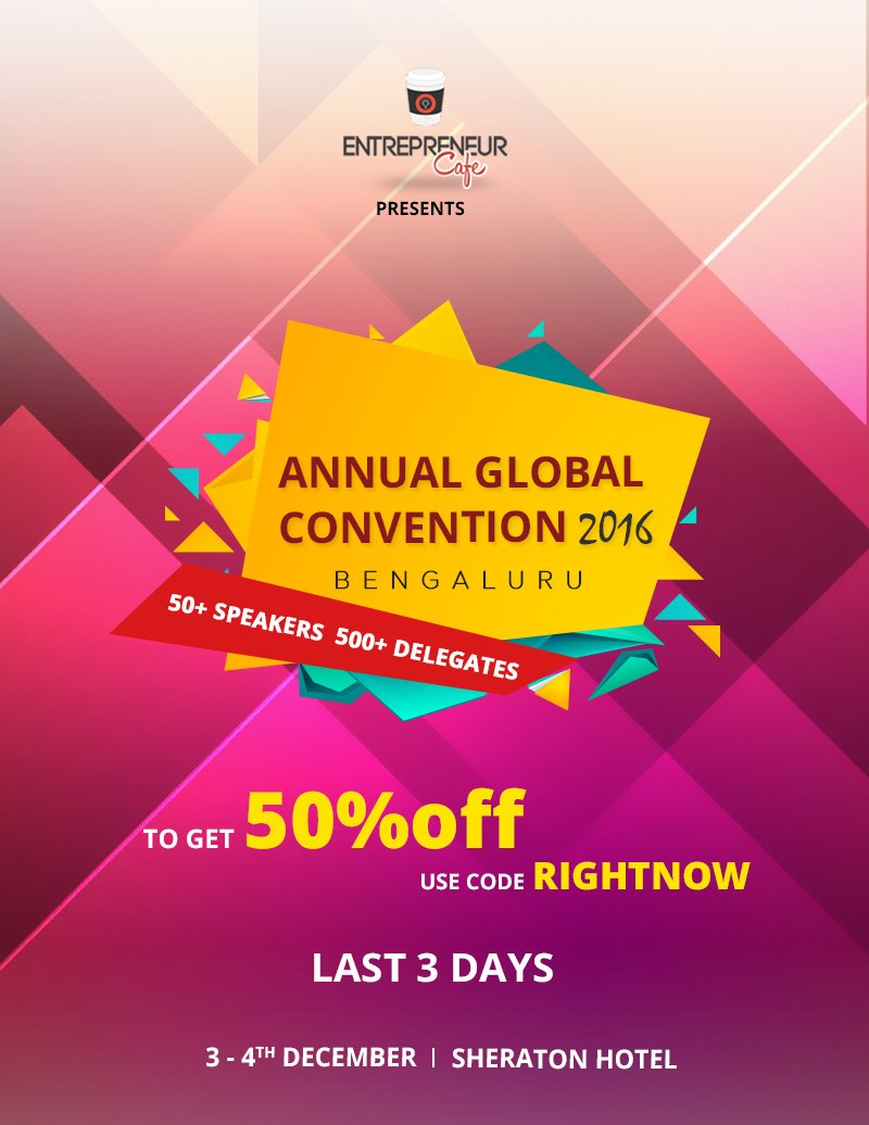 entrepcafe's tweet photo. .@bhiveworkspace Spend 1 sleepless night with experienced #entrepreneurs! the best night of your life this Dec at #AGC2016 with 50% off. https://t.co/LzbcbevCRb