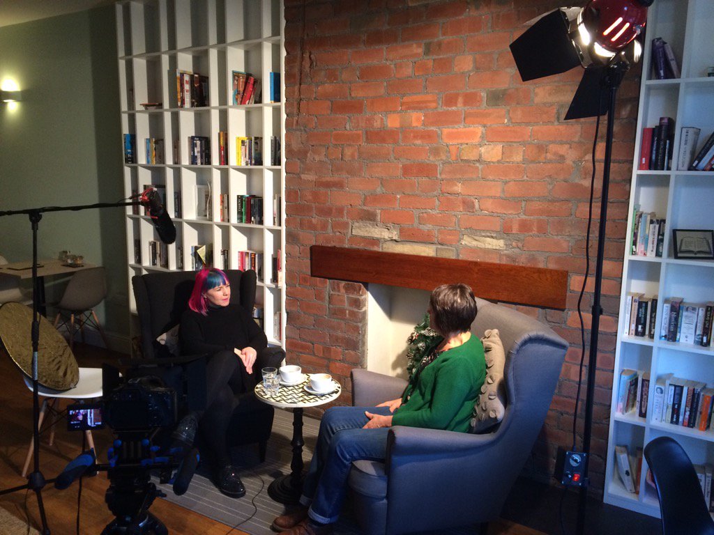 envisuals's tweet photo. Great morning filming interviews with @bevmon  and @Peg_Alexander at @forkscafe https://t.co/RpAWtFrZGf