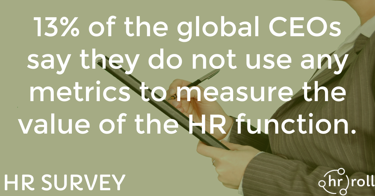 MyHRRoll's tweet photo. 13% of the #Global #CEOs don't use any #Metrics to measure the value of #HR function - Survey.
#HRSurvey #HRFunction #HRTech #HrRoll https://t.co/77TEqTiI5R