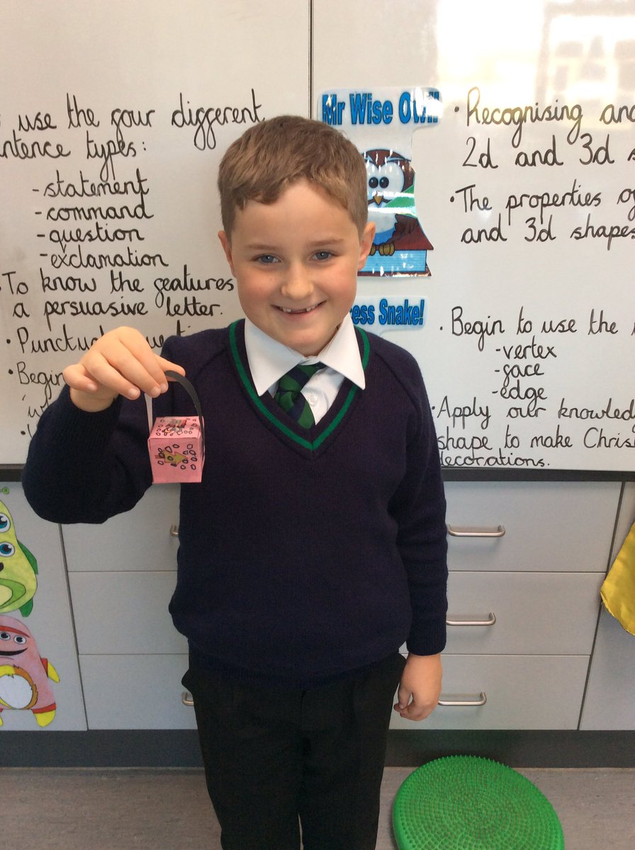 Applying our knowledge of shape to make Xmas decorations for the Twits
- cylinders
- cubes
- cuboids
- spheres
- cones 
#noplacelikelimetree