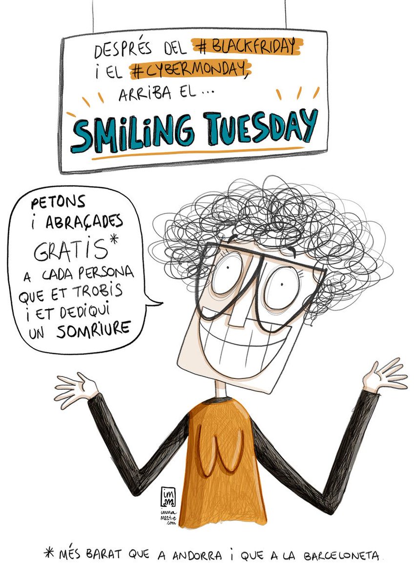 ImmaMestre's tweet photo. DesprΓ©s del #blackfriday i el #cybermonday, arriba l'#smilingtuesday Nova #vinyeta al #comic #delpaisdelscoixos https://t.co/lkz9XAQWlk https://t.co/78TNGCft79