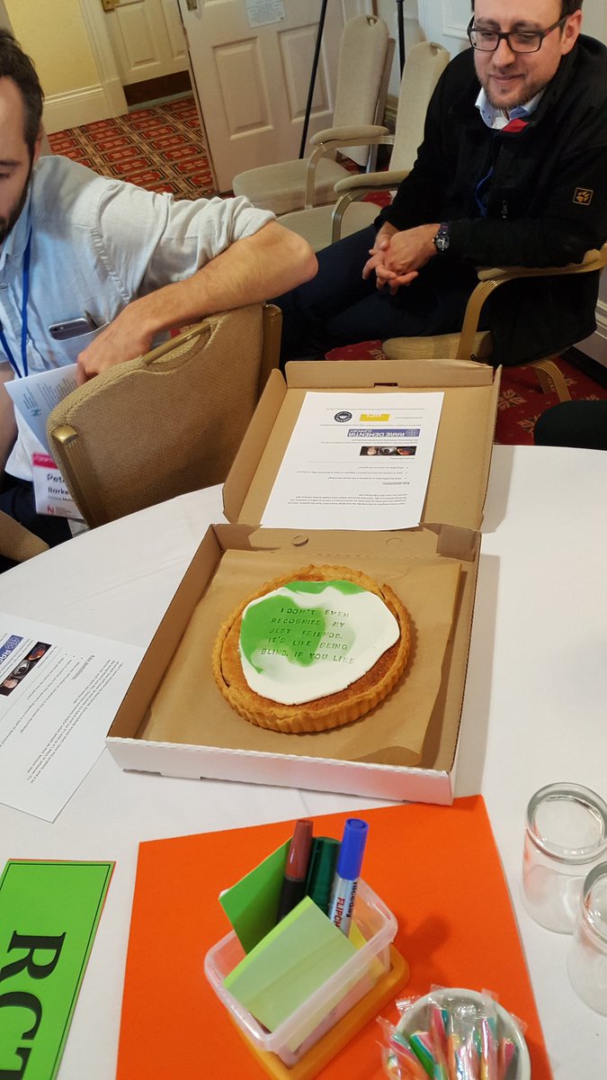 Cake: the way to get people together! Hearing about <a href="/ucl/">UCL</a>'s BakeTell Tart dementia discussion project. Fascinating (and yummy) #Engage_2016