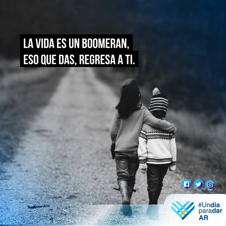 RedesPuraVida's tweet photo. HOY somos más quienes vemos en el DAR una manera de vidi y compartir, sumate! Que #UnDiaParaDarAr sea TT https://t.co/qC0IQOGDkj