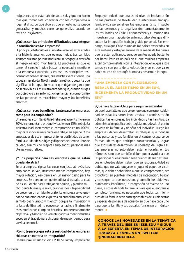 Editorial de <a href="/mjcalvimontes/">MªJosé Calvimontes ن</a> y entrevista de <a href="/ossaisabel/">Isabel Ossa</a> a <a href="/NuriaChinchilla/">Nuria Chinchilla</a> dan luces importantes para #equidad #MesasEquidad <a href="/PROhumana/">PROhumana</a> #rse