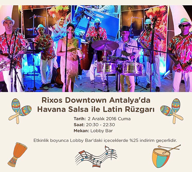 Rixos Downtown Antalya bu Cuma yine çok eğlenecek! 😊💃 Rixos Downtown Antalya will has so much fun this Friday again! #salsa #dans #rixos