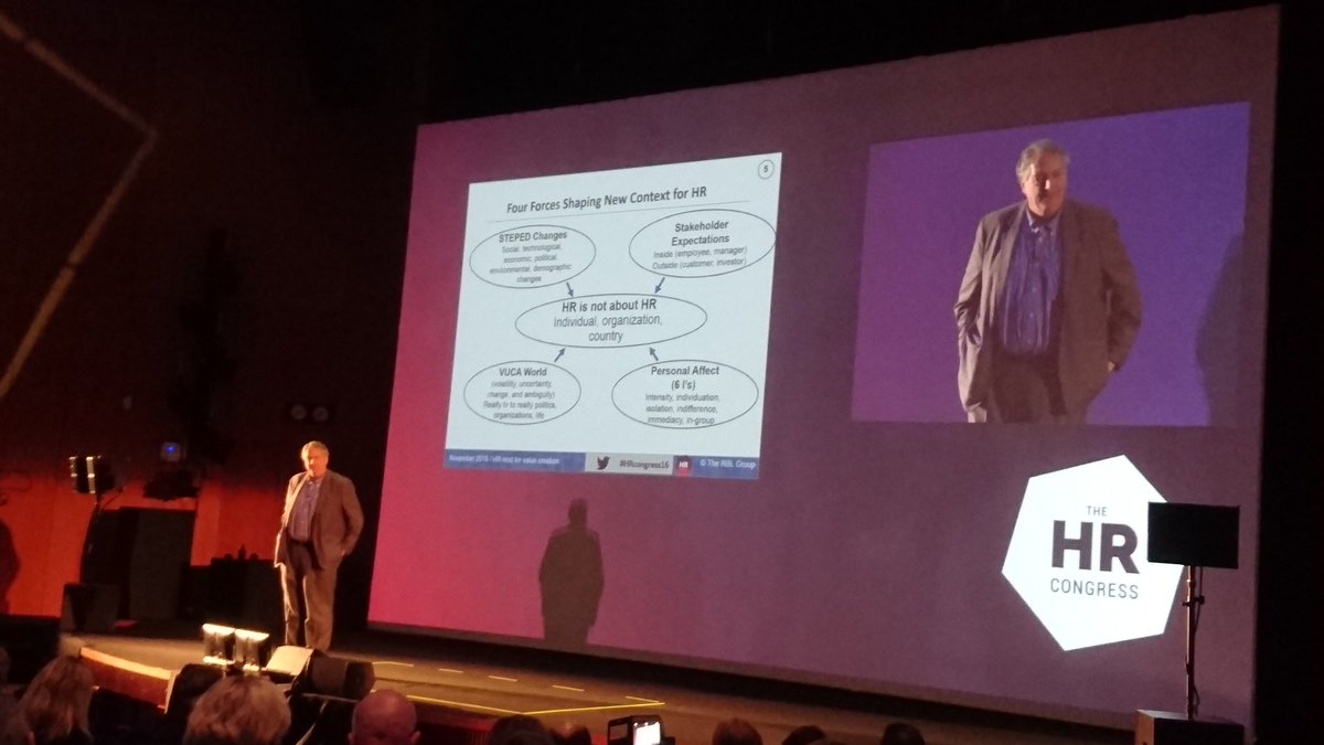 Practify_'s tweet photo. Dave Ulrich just finished is inspiring speech 
HR is not about HR - It's about the Business 
Dave Ulrich hastag #hrcongress16 https://t.co/r7e1LcBkA5
