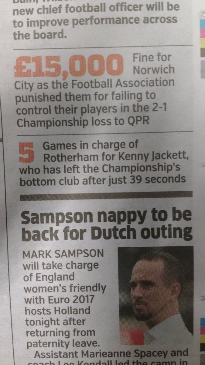Strandy85's tweet image. According to @MetroUK Kenny Jacket's Rotherham reign lasted 39 seconds. Brief! They must have been 5 very short matches!