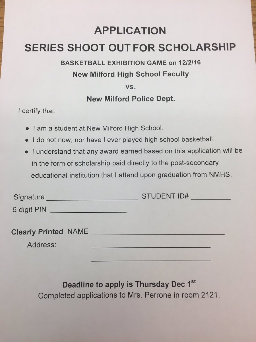 Pick up an application from room 2121 for a chance to win the shoot out scholarship this Friday at the exhibition game!! Dec. 2nd @7:00!!🏀