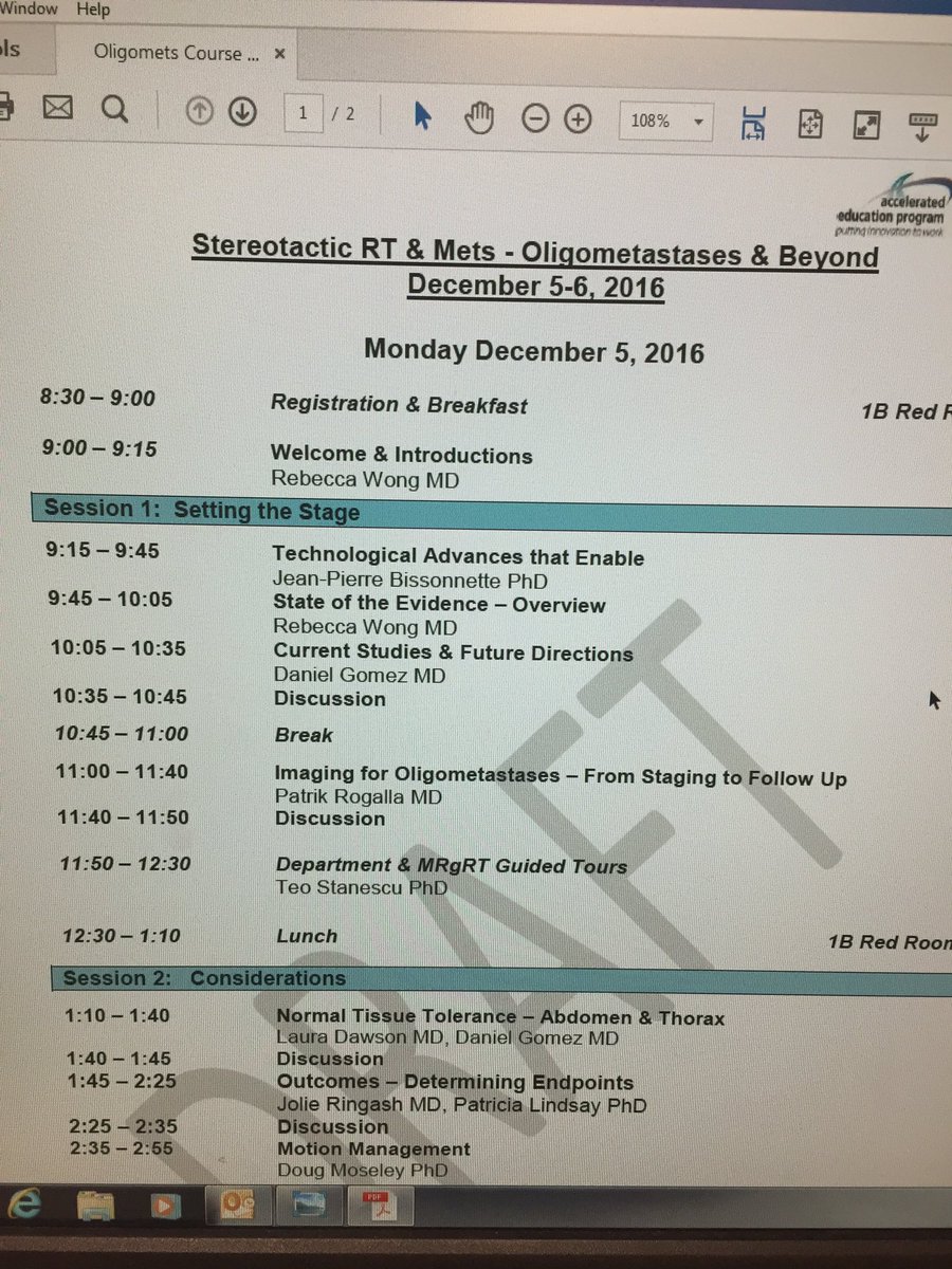 JoannaJavor's tweet photo. Looking forward to @AEPcme 's oligometastases course Dec 5-6.  Will be a great few days of learning and engagement. @RebeccaKSWong https://t.co/lYSEVG7EML