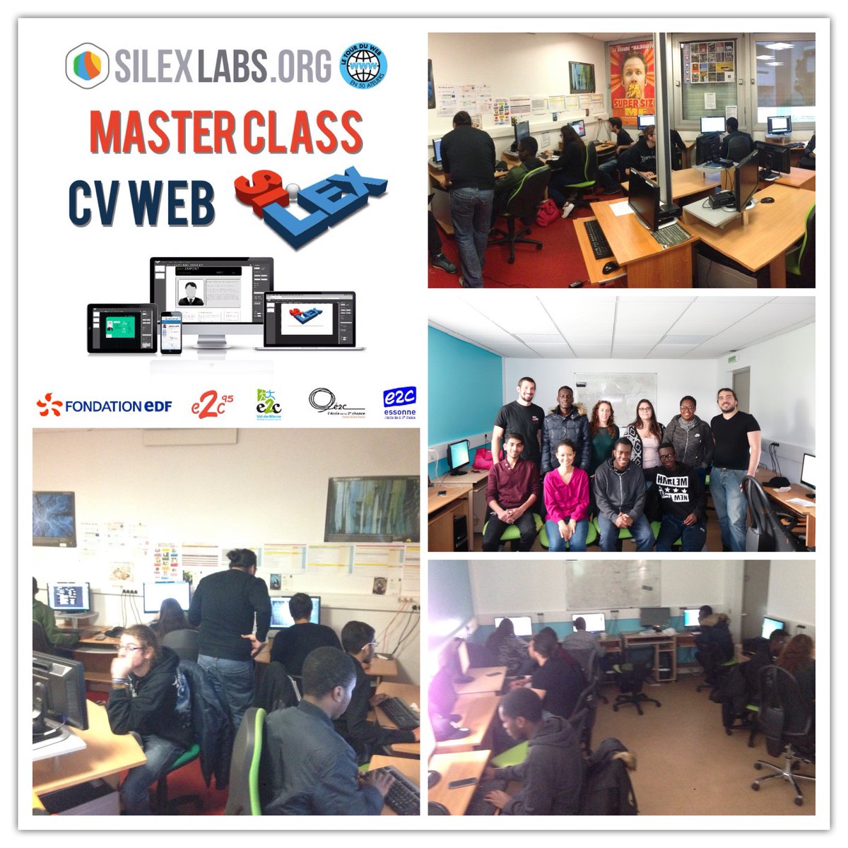silexlabs's tweet photo. Masterclass #CVweb à l'@E2C95: les élèves ont créé un site web #CV avec le #logiciellibre #SilexV2
https://t.co/nhat0aME3N
#FOSS #einclusion https://t.co/Z24mSq50aR