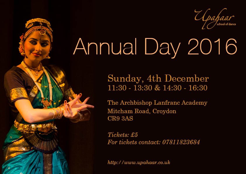 upahaarschool's tweet photo. UPAHAAR celebrates its 13th year with a day long showcase of Indian classical music and dance by students of all ages. £5/ head Dec 4th 2016 https://t.co/sY9iYlmqE1