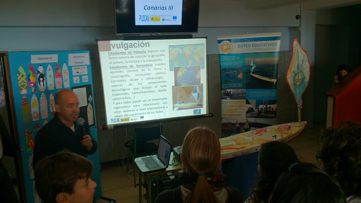 plocan's tweet image. #Miniboat #CanariasIII presentation before deployment @larestinga @ElHierroTurismo @IRSGaroe #AtlanticRegatta #EducationalPassages