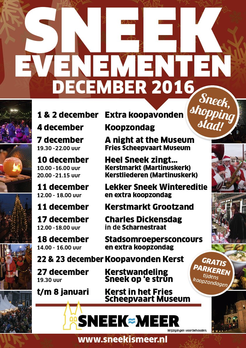Sneek in Kerstsfeer! In de decembermaand is er weer genoeg te doen in Sneek! sneekismeer.nl/nl/kerst-in-sn…